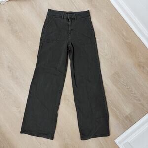 Women’s American Eagle Super High Rise Baggy Wide Leg Pants Gray Size 2